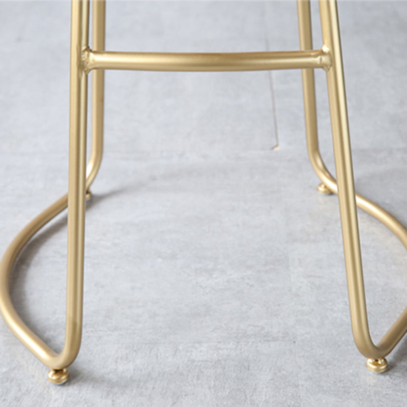 Contemporary Style Counter Stool Upholstered Bar Stool with Metal Base