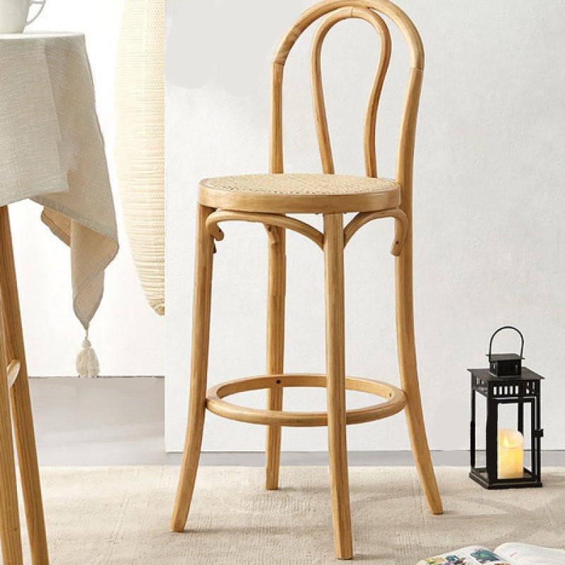 4 Legs Bar Stool Industrial Style Wooden Counter Height Stools