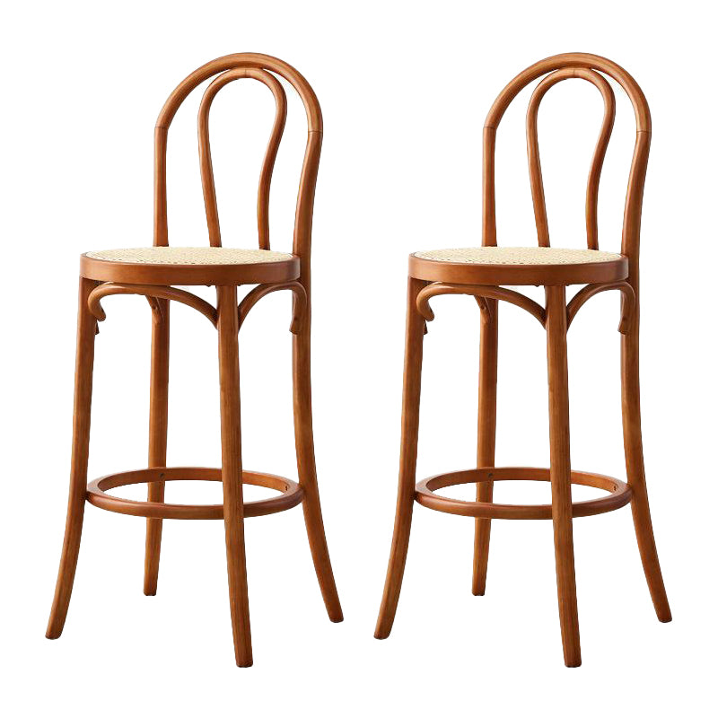 4 Legs Bar Stool Industrial Style Wooden Counter Height Stools