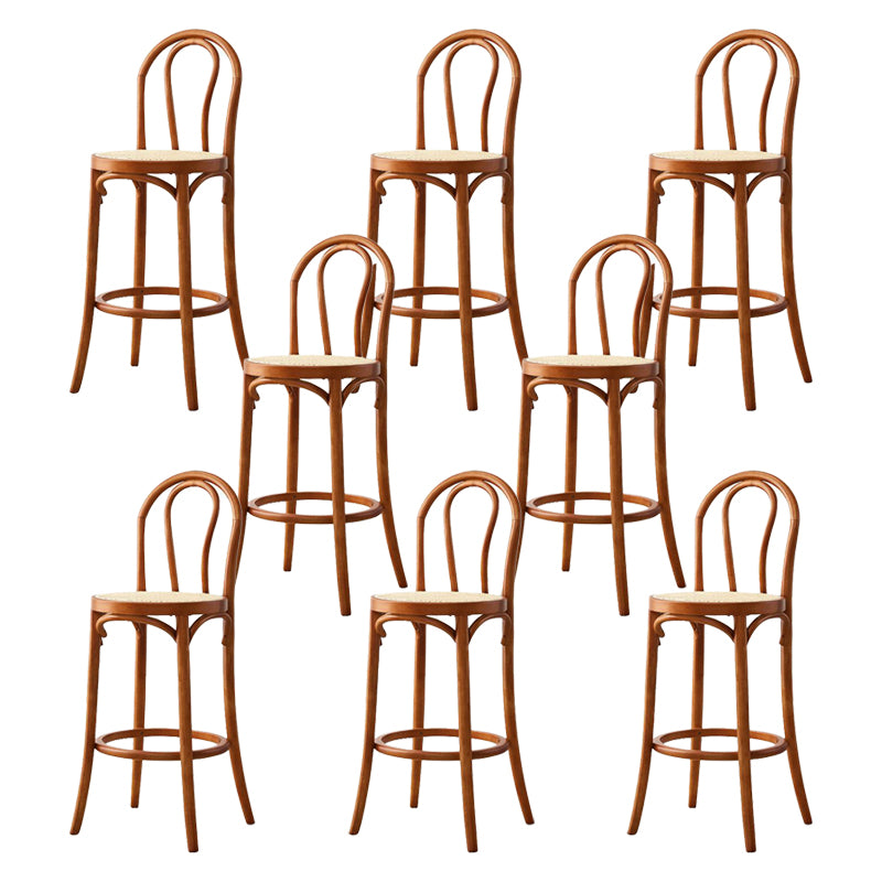 4 Legs Bar Stool Industrial Style Wooden Counter Height Stools