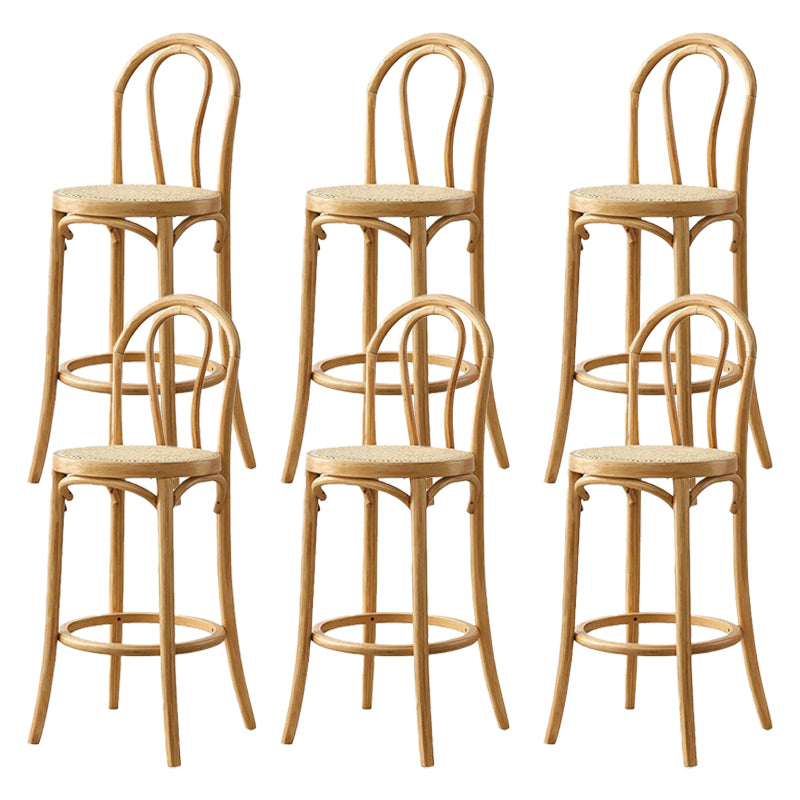 4 Legs Bar Stool Industrial Style Wooden Counter Height Stools