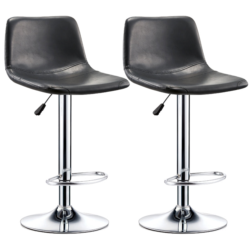 Industrial Leather Counter Height Stools Low Back Bar Stool for Bar