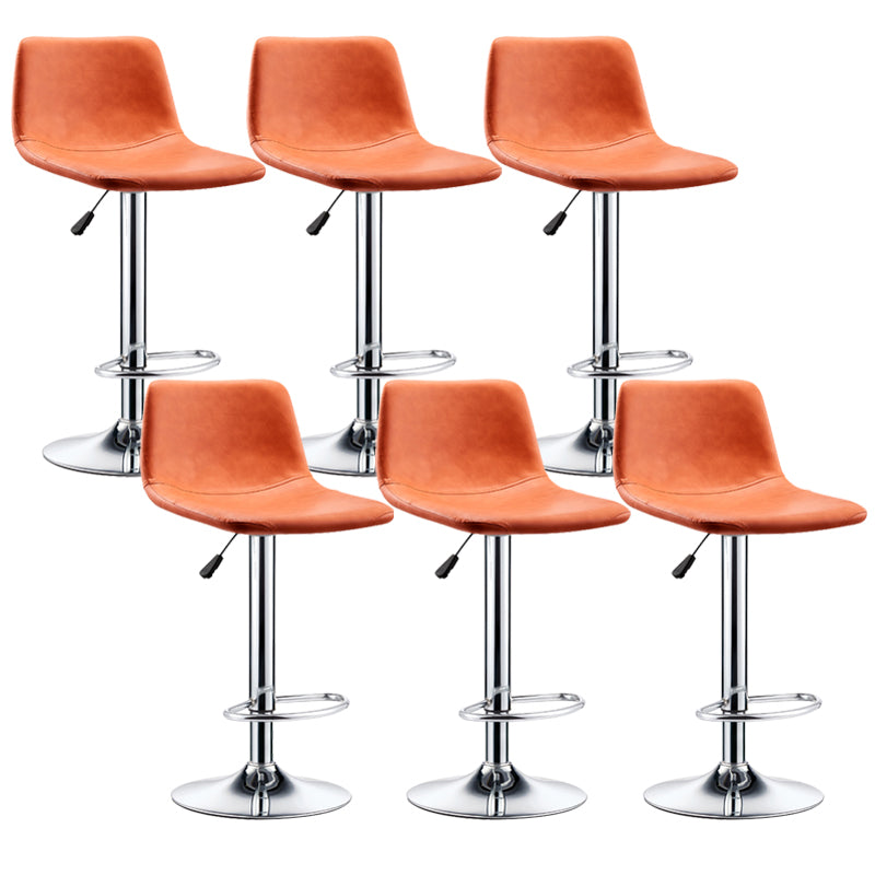 Industrial Leather Counter Height Stools Low Back Bar Stool for Bar