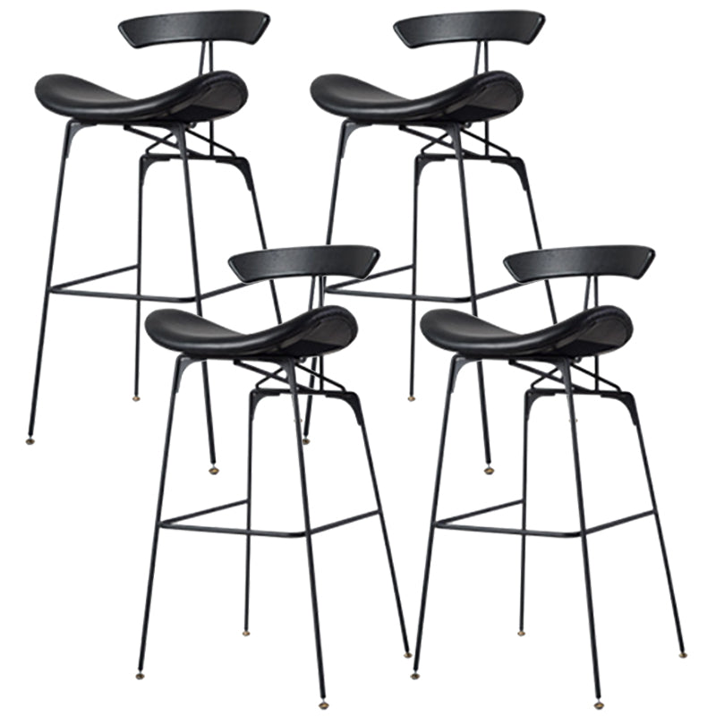 Glam Iron Counter Height Stools Cushion Bar Stool for Bristol
