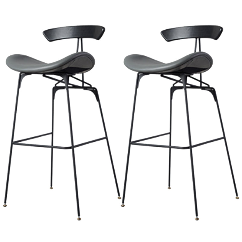 Glam Iron Counter Height Stools Cushion Bar Stool for Bristol