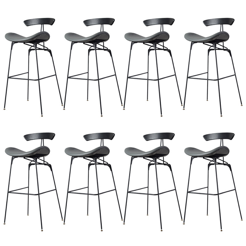 Glam Iron Counter Height Stools Cushion Bar Stool for Bristol