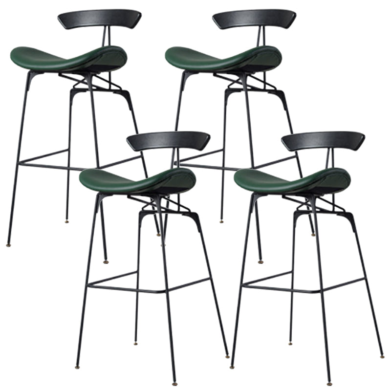 Glam Iron Counter Height Stools Cushion Bar Stool for Bristol