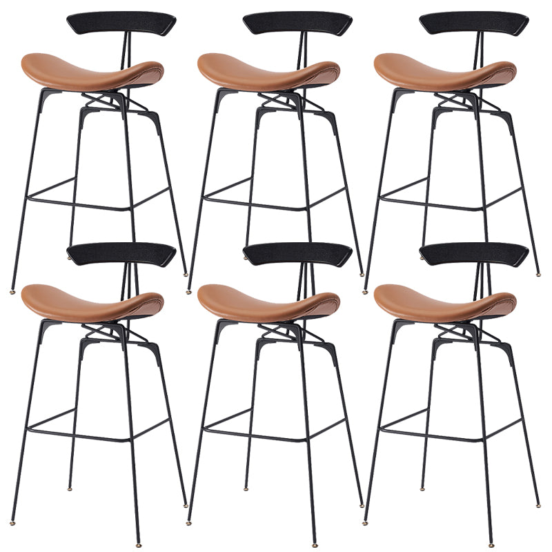 Glam Iron Counter Height Stools Cushion Bar Stool for Bristol