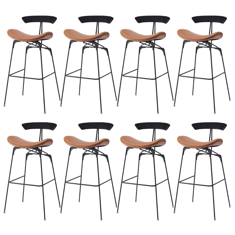 Glam Iron Counter Height Stools Cushion Bar Stool for Bristol