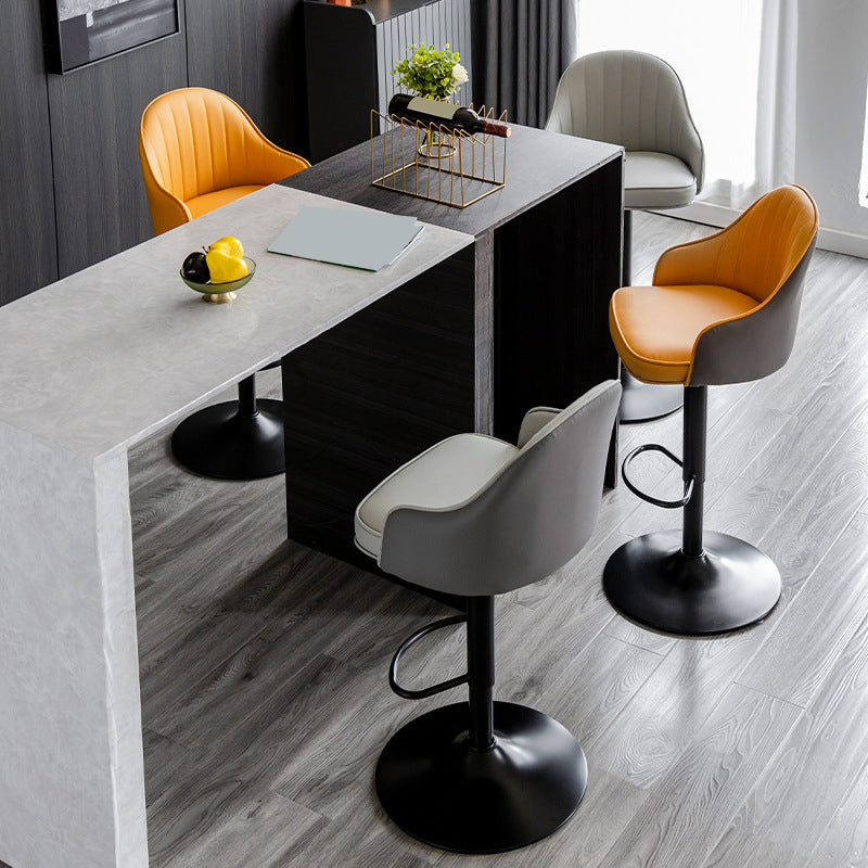 Industrial Metal Counter Height Stools Back Bar Stool for Living Room