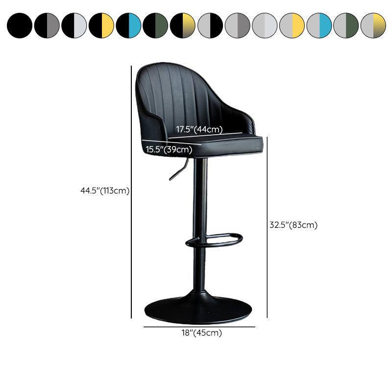 Industrial Metal Counter Height Stools Back Bar Stool for Living Room