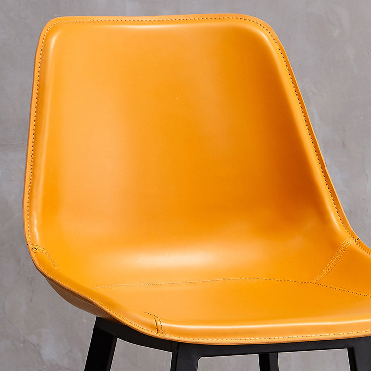 Leather Bar Stool Modern Backrest Counter Stool for Dining Room