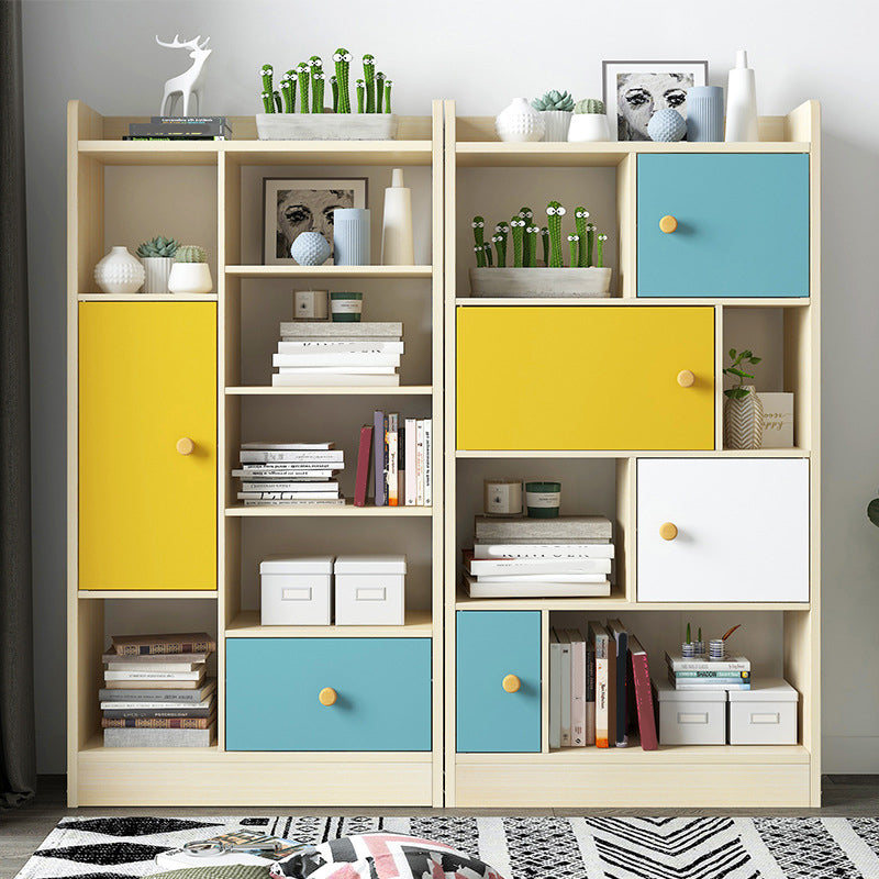 Contemporary Vertical Open Shelf Bookcase Engineered Wood Home Book Shelf with Shelves