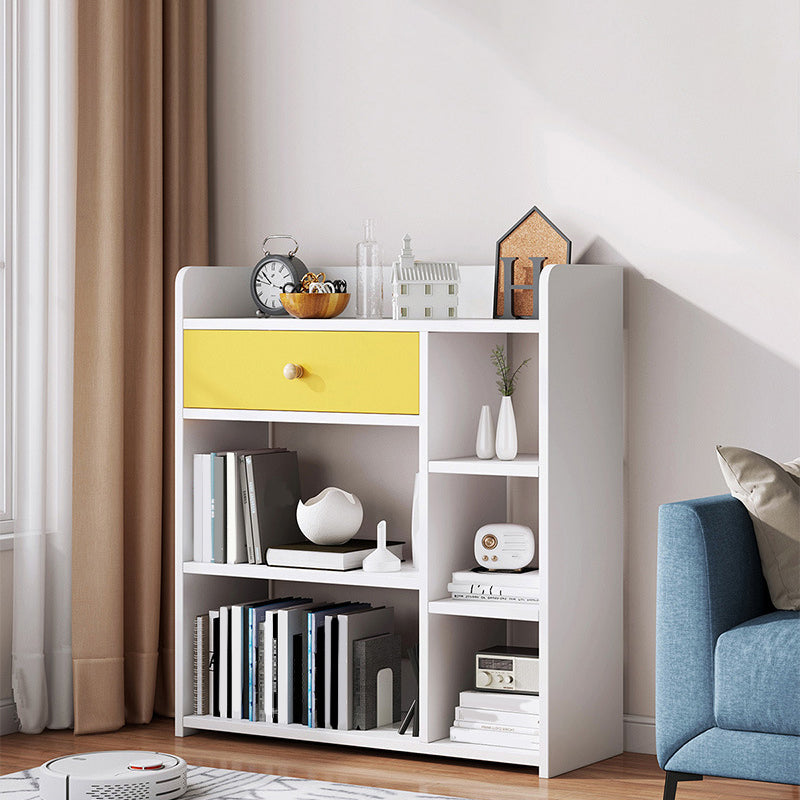 Contemporary Vertical Open Shelf Bookcase Engineered Wood Home Book Shelf with Shelves