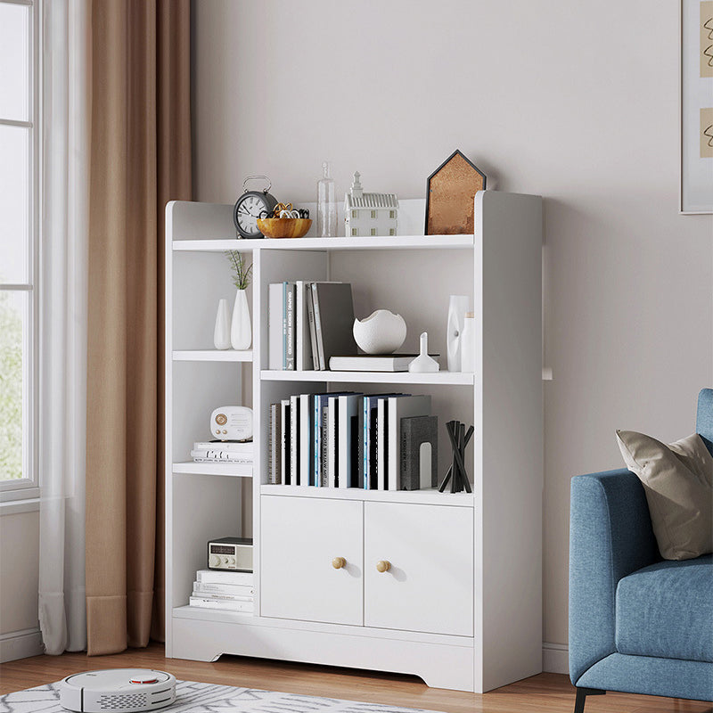 Contemporary Vertical Open Shelf Bookcase Engineered Wood Home Book Shelf with Shelves