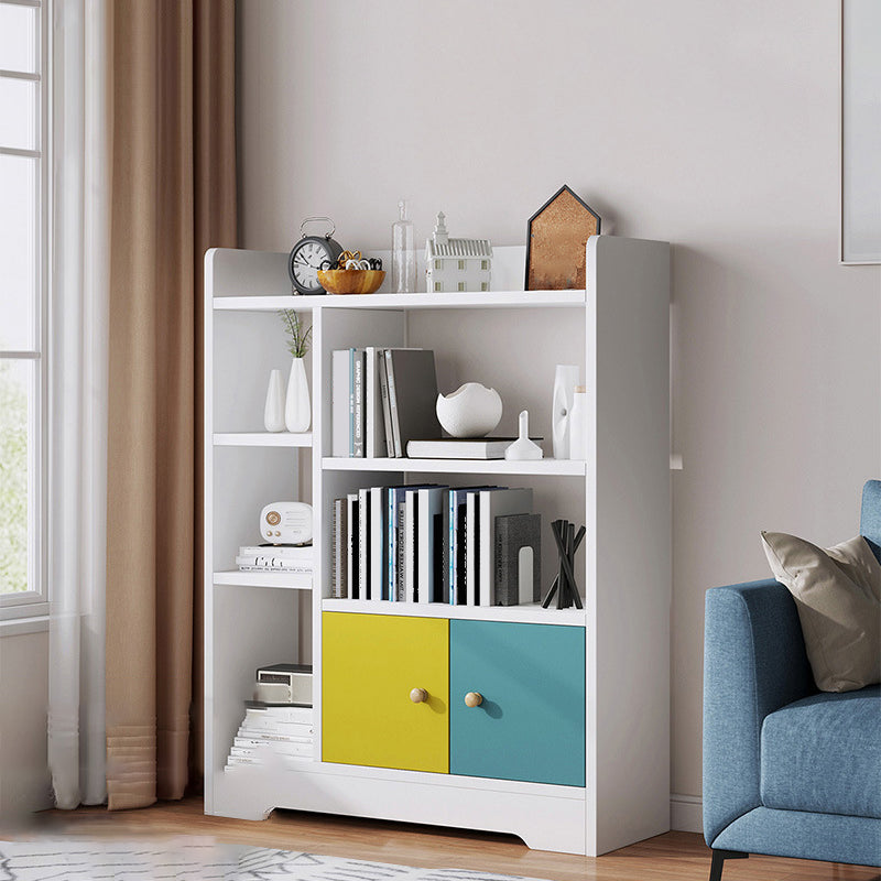 Contemporary Vertical Open Shelf Bookcase Engineered Wood Home Book Shelf with Shelves