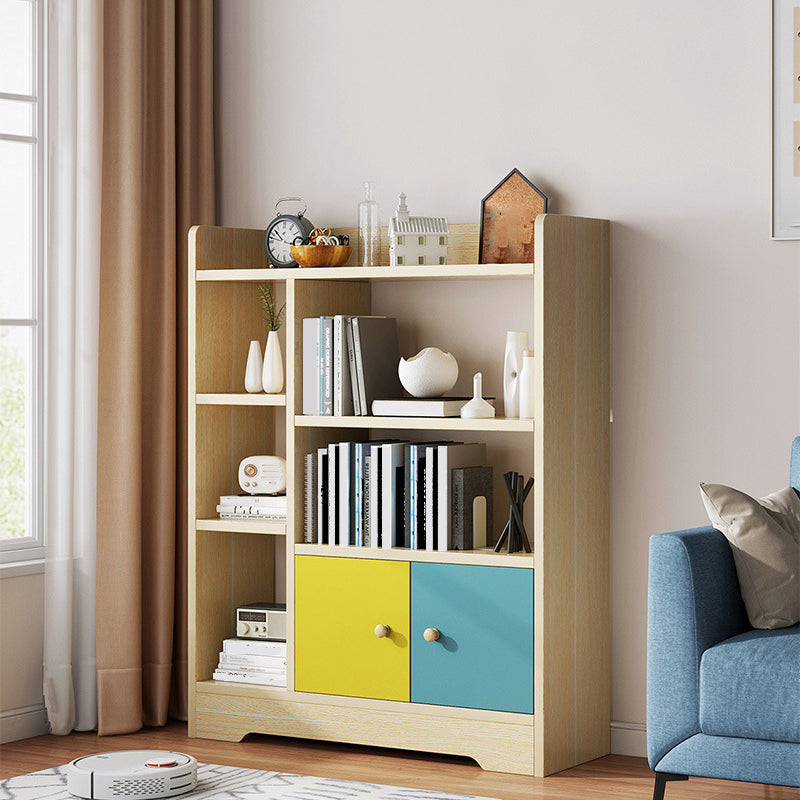 Contemporary Vertical Open Shelf Bookcase Engineered Wood Home Book Shelf with Shelves