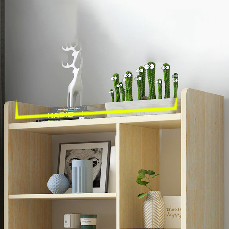 Contemporary Vertical Open Shelf Bookcase Engineered Wood Home Book Shelf with Shelves