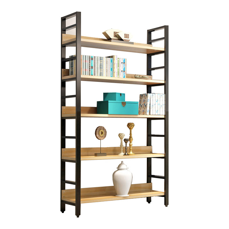 Modern Open Shelf Bookcase Engineered Wood Bookshelf with Doors for Study Room
