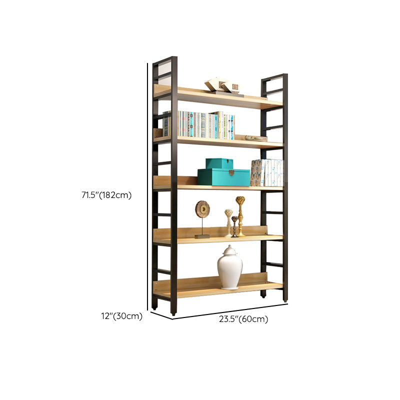 Modern Open Shelf Bookcase Engineered Wood Bookshelf with Doors for Study Room