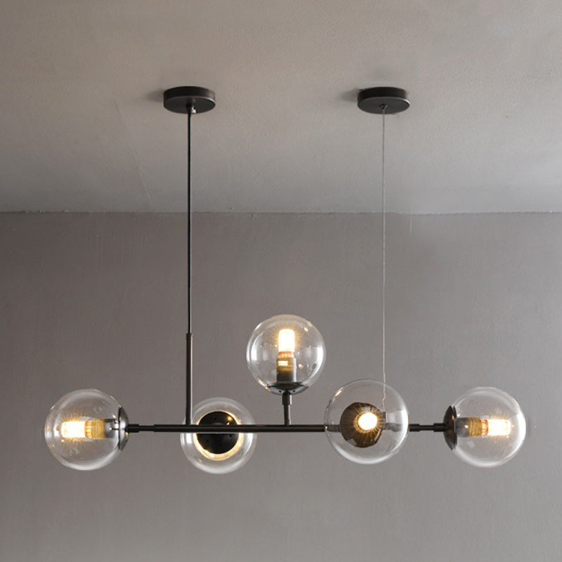Modern Island Light Minimalist Glass Hanging Light for Dining Room
