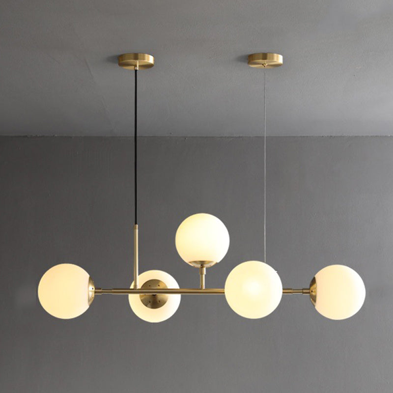 Modern Island Light Minimalist Glass Hanging Light for Dining Room