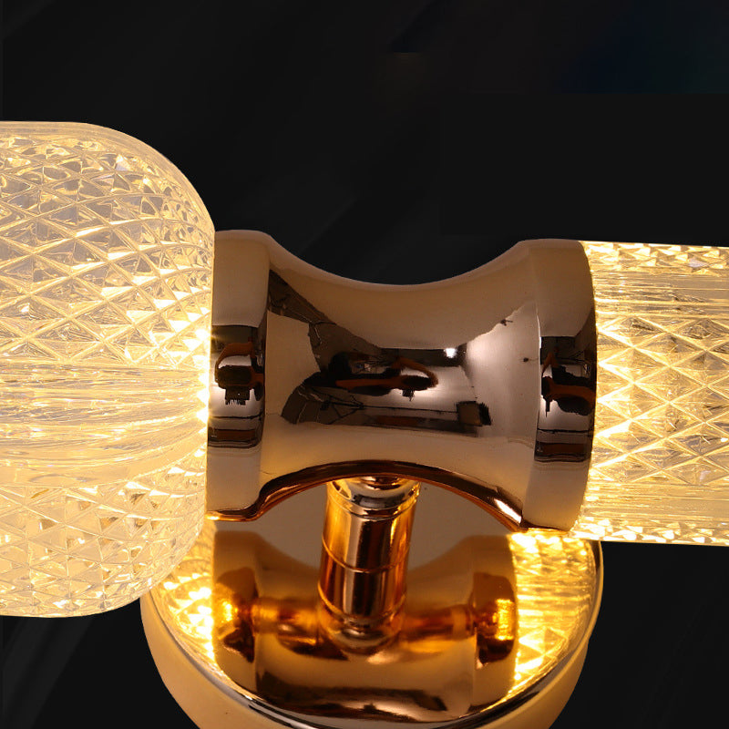 Post Modern 2 - Light Torch Wall Light Metal and Acrylic Wall Light in Gold and Clear