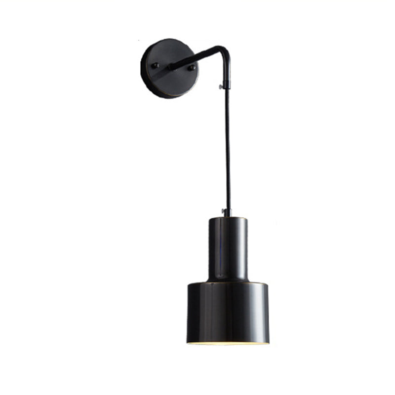 Metal Cylinder Sconce Light Fixture Modern 1-Light Wall Light