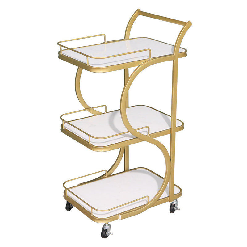 Modern Style Metal Prep Table Rolling Prep Table for Home Use