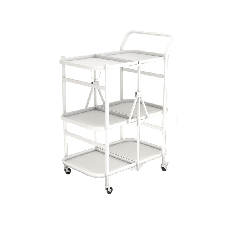 35.43"H Rectangular Prep Table Modern Style Metal Folding Prep Table