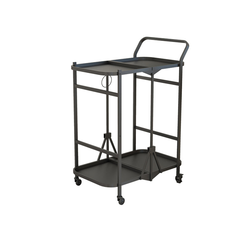 35.43"H Rectangular Prep Table Modern Style Metal Folding Prep Table