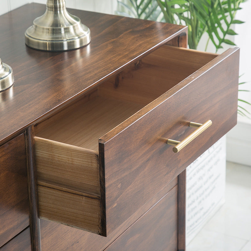 Contemporary Chest Pine 9 - Drawer Bar Pulls Straight Legs Accent Chest