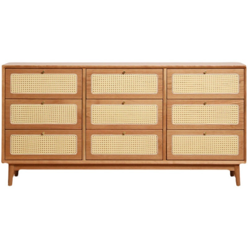 Contemporary Chest Rectangle Pine with Drawer Knobs Straight Legs Accent Chest