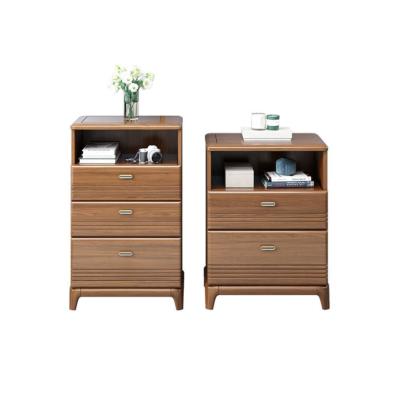 Mid-Century Modern Brown Chest 27.55" Wide 2/3/4 - Drawer Accent Chest