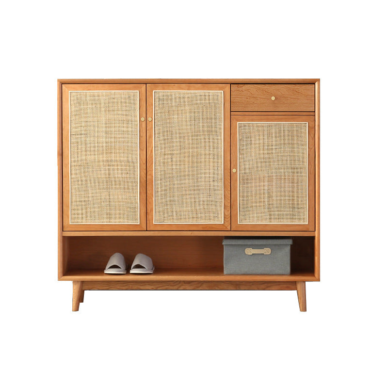 Contemporary Cabinet Pine Rectangle 1 - Drawer with Doors Knobs Accent Cabinet
