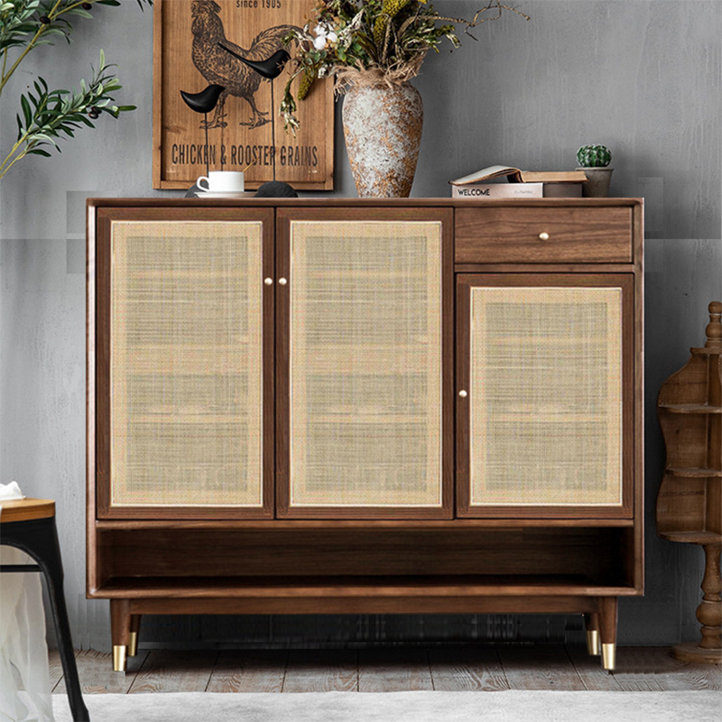 Contemporary Cabinet Pine Rectangle 1 - Drawer with Doors Knobs Accent Cabinet