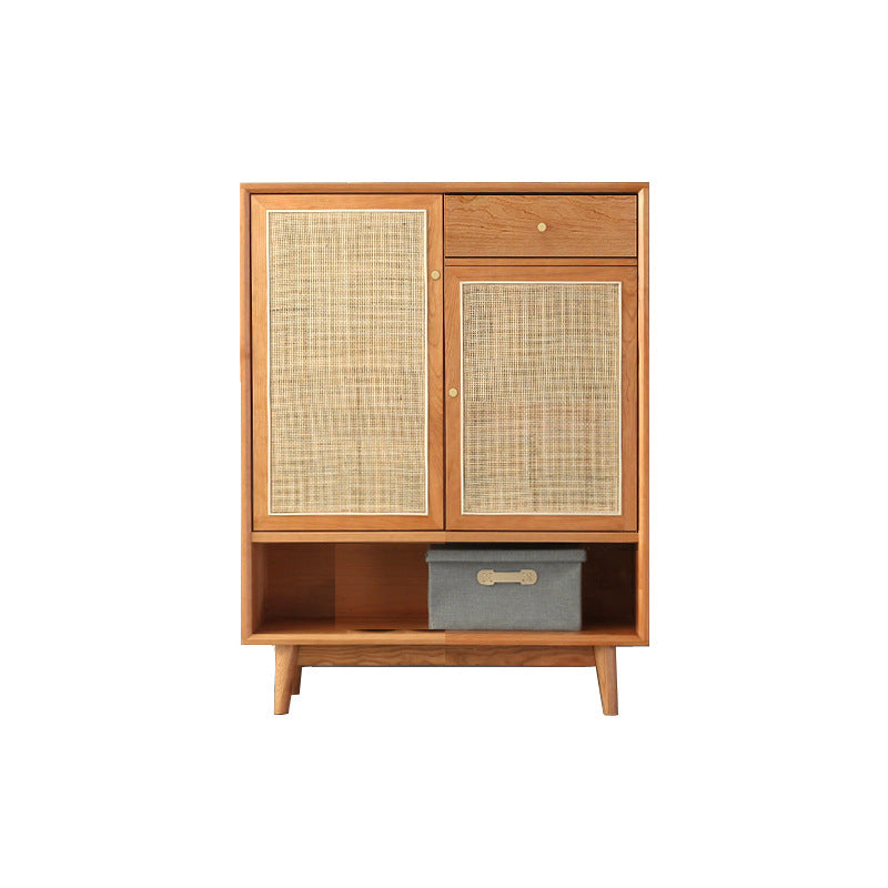 Contemporary Cabinet Pine Rectangle 1 - Drawer with Doors Knobs Accent Cabinet