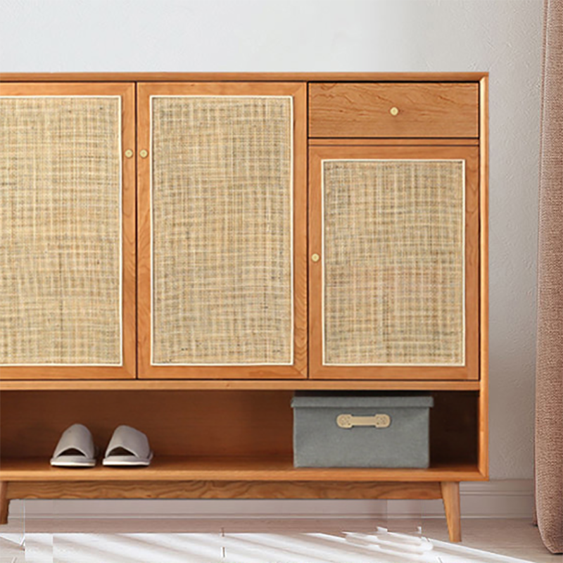 Contemporary Cabinet Pine Rectangle 1 - Drawer with Doors Knobs Accent Cabinet