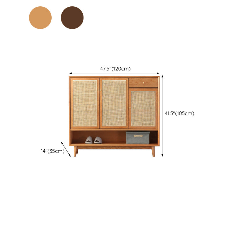 Contemporary Cabinet Pine Rectangle 1 - Drawer with Doors Knobs Accent Cabinet
