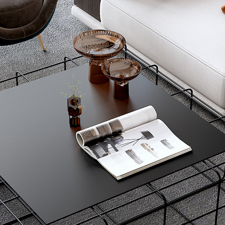 Mid-Century Modern Black Cocktail Table in Iron 1 Coffee Table
