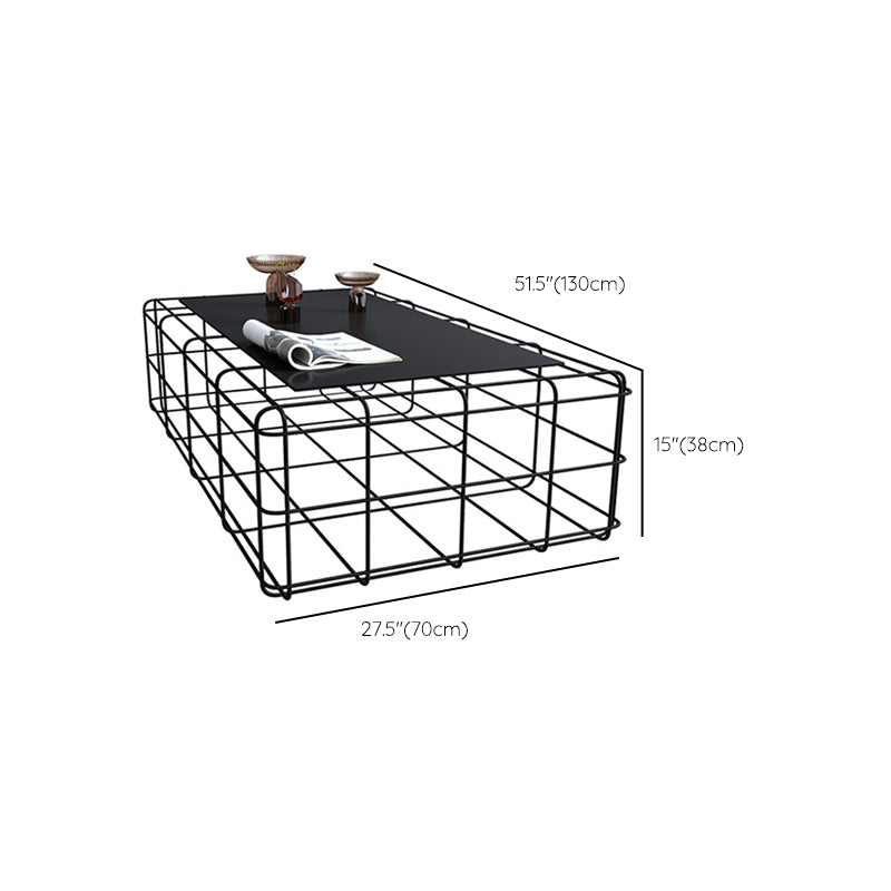 Mid-Century Modern Black Cocktail Table in Iron 1 Coffee Table