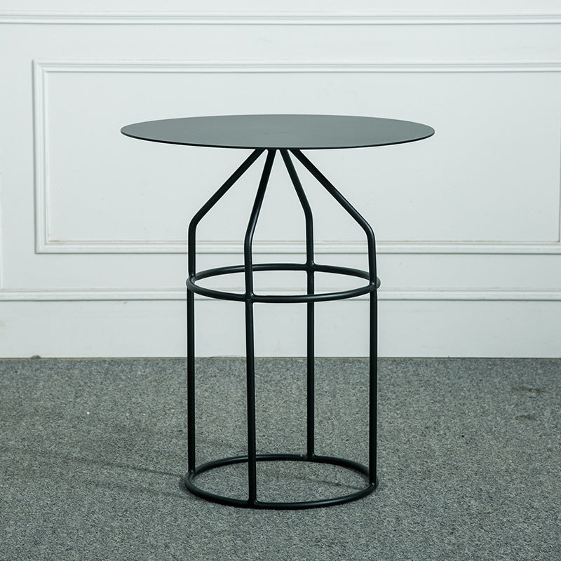 Mid-Century Modern Frame Base Cocktail Table Metal Round Coffee Table