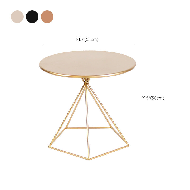 Metal Round Coffee Table Dia 21.65" inch Frame Cocktail Table