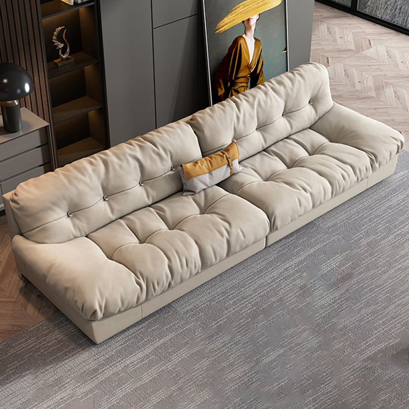 Contemporary Fabric Living Room Armless Tufted Split-Back Seating