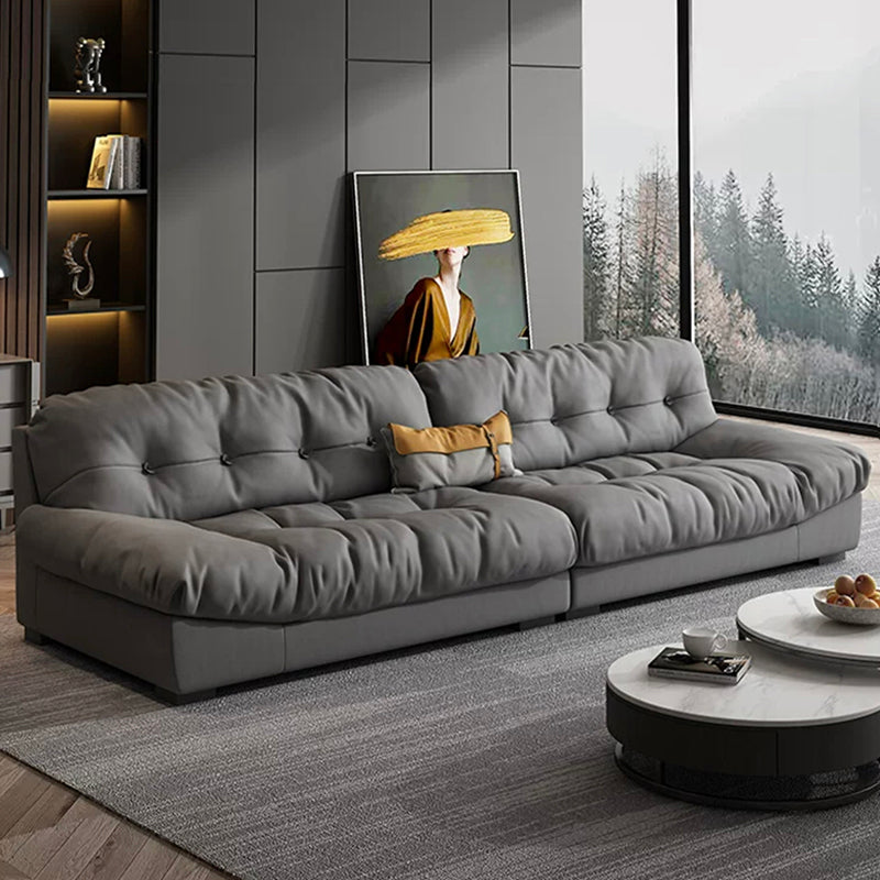 Contemporary Fabric Living Room Armless Tufted Split-Back Seating