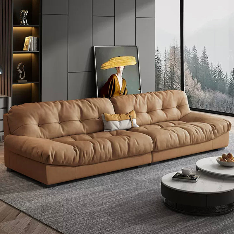 Contemporary Fabric Living Room Armless Tufted Split-Back Seating