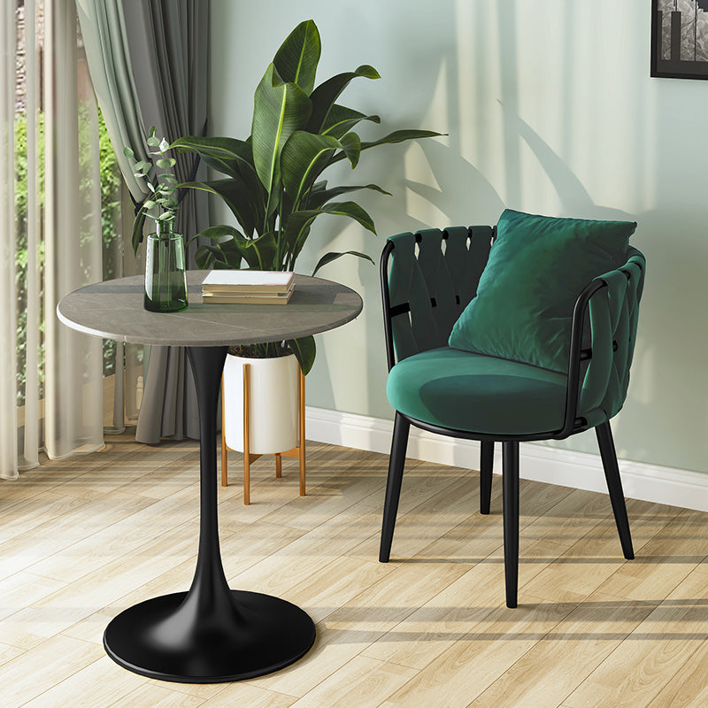 Cushion Back Lounge Chair Basic Four Leg Vanity Chair for Living Room