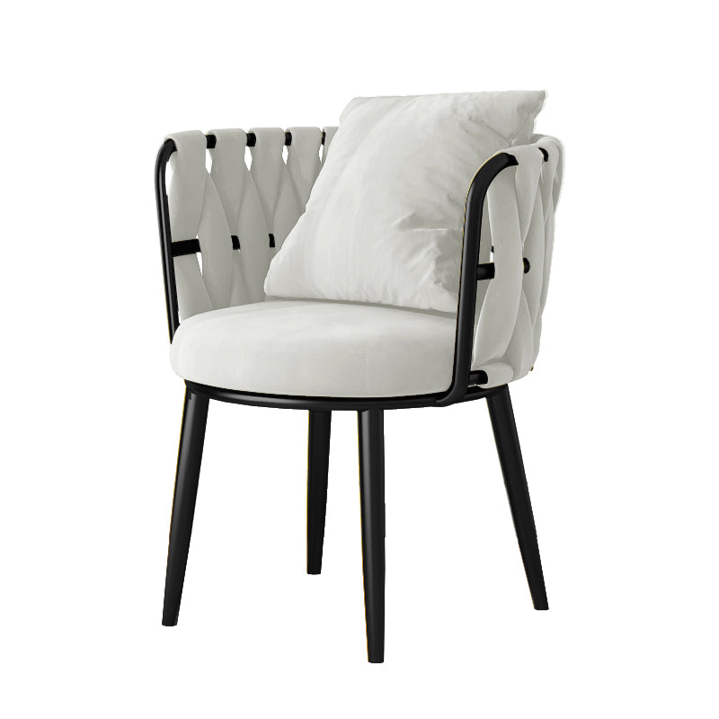 Cushion Back Lounge Chair Basic Four Leg Vanity Chair for Living Room
