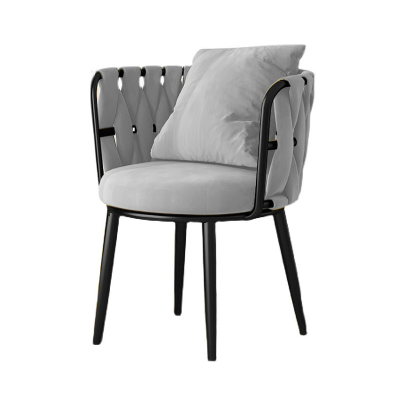 Cushion Back Lounge Chair Basic Four Leg Vanity Chair for Living Room