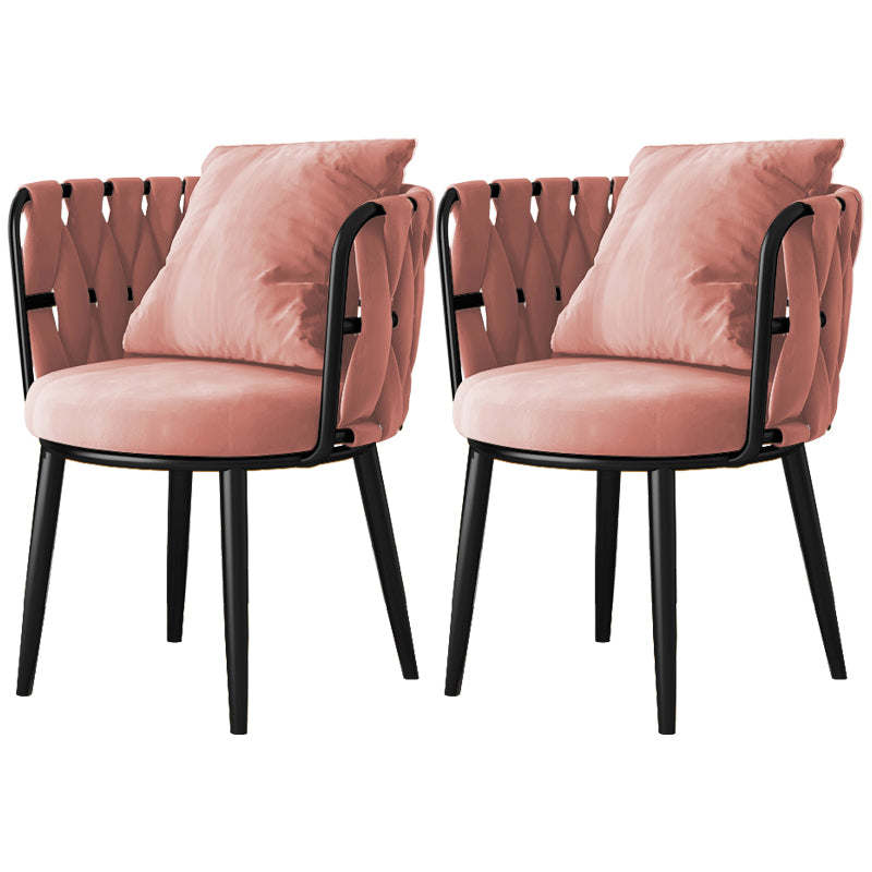 Cushion Back Lounge Chair Basic Four Leg Vanity Chair for Living Room